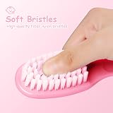 Aolso Baby Hair Brush 3Pcs Set Pink Cradle Cap Brush Comb Newborn Toddler view 5