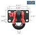 EAG D-Ring Shackles with Mount Red D-Rings Black Isolators Mount Brackets Pair