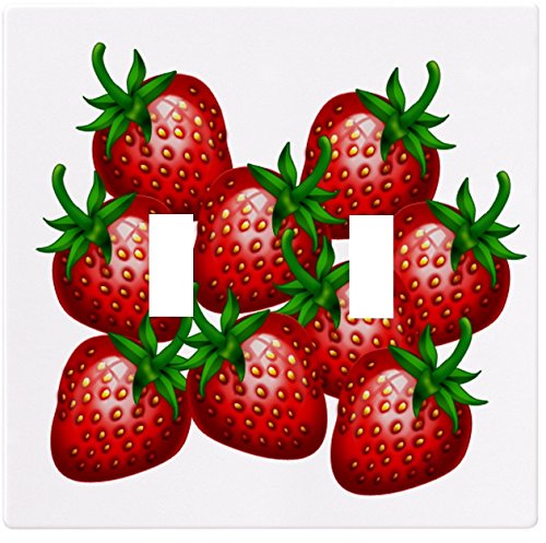 Single Strawberry Fruit Wallplate Decorative Switch Plate Cover (2 Gang - Dou.