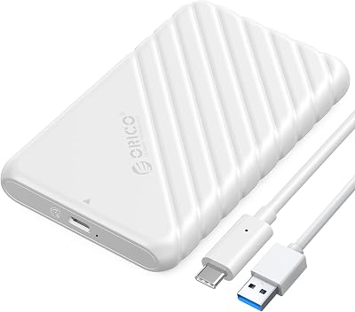 ORICO 2.5 inch USB C Hard Drive Enclosure USB 3.1 Gen 1 to SATA III 9.5/7mm