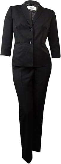 Amazon Co Jp Le Shawl Collarジャケットとパンツスーツレディースツーピーススーツ カラー ブラック 服 ファッション小物