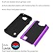 Case for LG Optimus Zone 3, Drop Protection Hybrid Dual Layer Armor Defender Case Purple