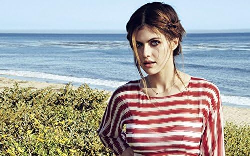 Alexandra Daddario 2 Celebrities Silk Wall Art Poster Print - 13x20 inch (33x50cm)