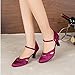 BAYSA Women's Comfortable Low Heel Satin Wedding Ballroom Latin Taogo Dance Shoe Heel 2.2