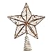 Kurt Adler 6-1/4-Inch Gold Wire Star Treetop