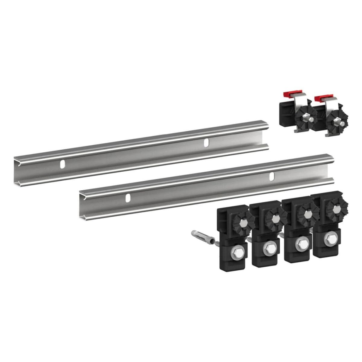 MEPA 190032 Shower Rail Steel/Acrylic Set of 2 700 mm