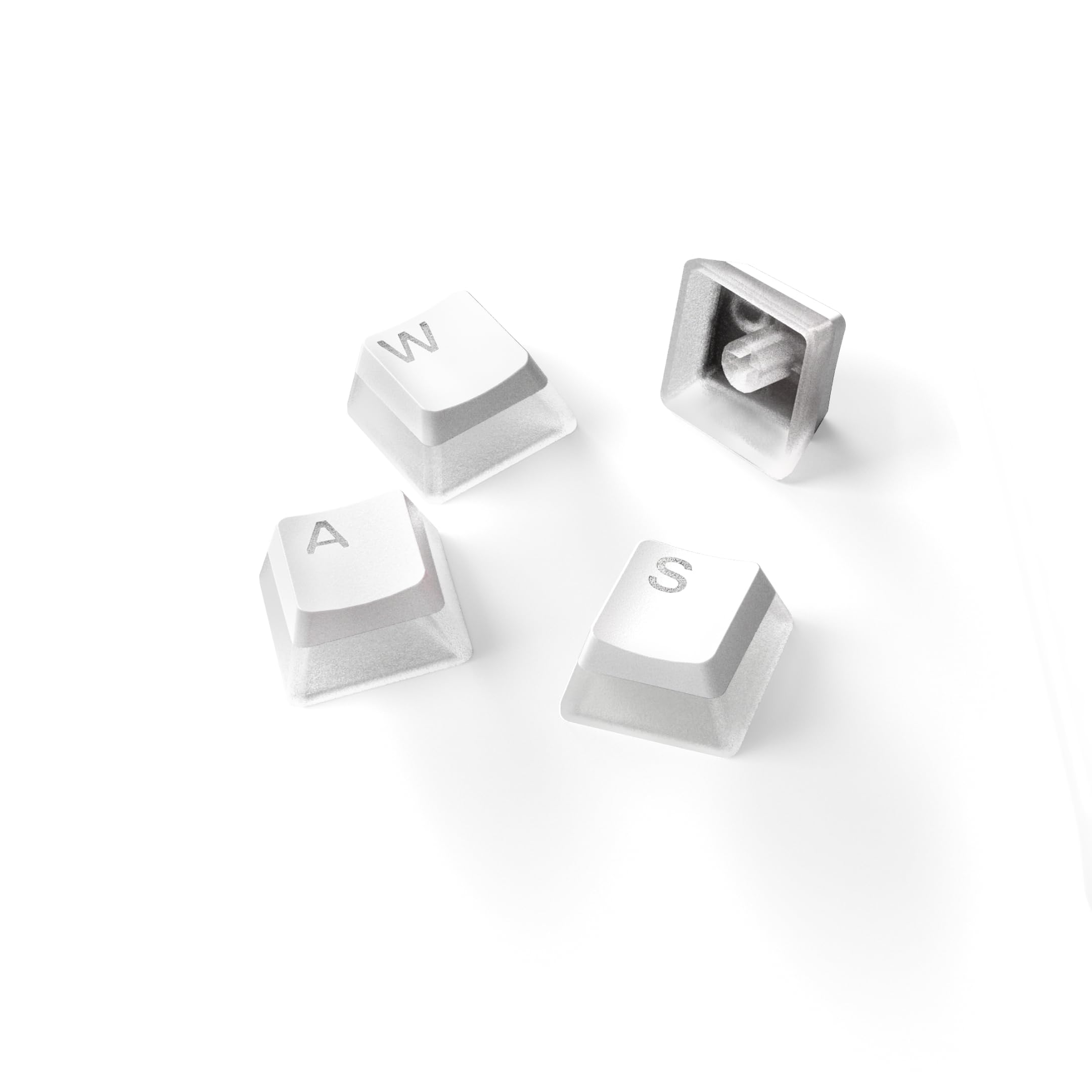 Photo 1 of SteelSeries PrismCaps – Double Shot Pudding-style Keycaps – Durable PBT Thermoplastic – Compatible with Most Mechanical Keyboards – MX Stems – White (US Layout)