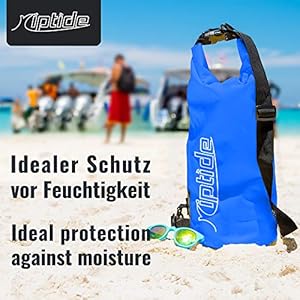 Schnorchelmasken 51eYStE2tnL. SS300 SCHUTZ VOR WASSER - Diese Taschen schützen den Inhalt vor Spritzwasser und bei kurzem Eintauchen. Ideal für Kajak oder Stand-Up Paddle Touren, leichten Segelsport, am Strand oder auf dem Fahrrad.
EINFACH ZU TRANSPORTIEREN - Der Drybag lässt sich mühelos wasserdicht verschließen und mit den Transportgriffen und den gepolsterten Schultergurten leicht tragen. Für Kinder, Frauen und Männer.
ROBUST - Das Material des Drybags besteht aus Polyester mit extra stabiler PU-Beschichtung für einen sicheren Transport. Der Roll-Top-Verschluss verhindert das Eindringen von Wasser in den Beutel.