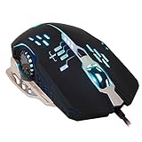 SADES Flash Wing Wired USB PC Gaming Mouse Mice,2400 DPI, 6 Buttons,Omron Micro Switches(Black)