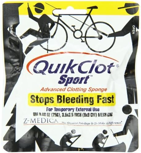 QuikClot Sport, Advanced Clotting Sponge 25 gram, 3.5 x 3.5 by Adventure Medical Kits