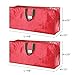 Christmas Tree Storage Bag Set - Set of 2 Bags for 7.5-Foot Artificial Trees - Protects Holiday Decorations and Inflatables by Elf Stor (Red)