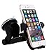 Car Accessories, Gaoye Car Mount Phone Holder Windshied Stand Universal 360 Degree Adjustable Cradle Strong Cup Holder for iPhone 7 6 Samsung Galaxy HTC Moto Sony LG Smartphones Gps Holder (Black)