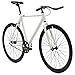 Critical Cycles Classic Fixed-Gear Single-Speed Bike with Pursuit Bullhorn Bars, 57cm/Large, White