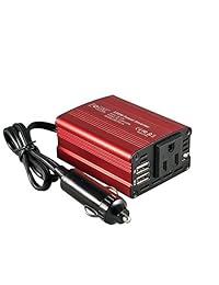 Foval 150 W Convertidor para automóvil DC 12 V a 110 V AC convertidor con cargador de 3.1 A USB doble