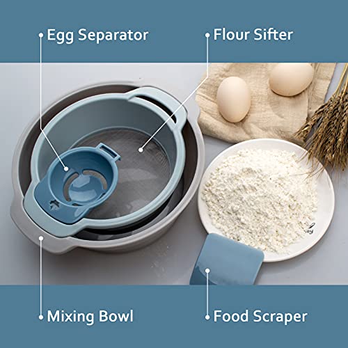 MEBRUDY Pizza Cutter Wheel, 4in1 Kitchen Utensil Set Includes Pizza