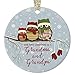 Our First Christmas as Grandma & Grandpa Cute Owl Family Ceramic Keepsake Present 1st Holiday as New Grandparents Grandmom Grandpop 3