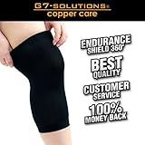 Knee Compression Sleeve, Copper Nylon By Get7Solutions - Crossfit, Patella Protection, Knee Support, Pain Relief. Knee Sleeves for Men & Women: Weight Lifting, Sports & Outdoors (Single, X-Large)