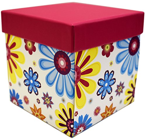 Alef Elegant Decorative Themed Nesting Gift Boxes -6 Boxes- Nesting Boxes Beautifully Themed and Decorated - Perfect for Gifts or Simple Decoration Around the House! (Floral Petals) - Thumbnail 4
