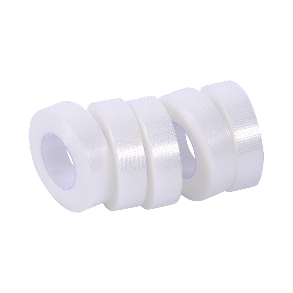 False Eyelash Pe Tape,5 Rolls Transparent Medical Pe Tape False Eyelash Extensions Makeup Tools