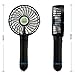 Anpress Handheld Fan, Air Cooling Personal Fan USB/18650 Rechargable Battery Operated Fan with Adjustable Stepless Speeds for Home Office & Indoor Outdoor Activities (Black)