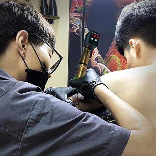 Romlon Wireless Mini Tattoo Power Supply, Newest Digital Display LED Screen Professional Tattoo Power Supply Permanent Makeup Equipment RCA DC Connection for Rotary Tattoo Pen Machines Supplies (RCA) - Thumbnail 5