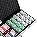 Smartxchoices 500 Poker Chips Set 11.5 Gram Dice Style Clay Casino Poker Chips w/Aluminum Case, Cards, Dices, Blind Button for Texas Holdem, Blackjack, Gambling