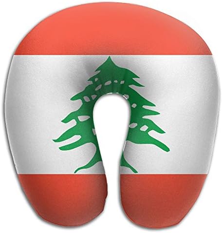 Lebanon Flag U Neck Pillow Travel Neck Pillow Support On A Train, Airplane, Car, Bus Or While Camping