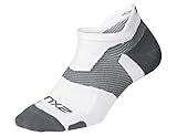 2XU Vectr No Show Sock, White/Grey, Small