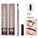 Ownest 2 Pack Eyebrow Tattoo Pen,Waterproof Long Lasting Eyebrow Penci,with a Micro-Fork Tip Applicator Creates Natural Looking Brows Effortlessly-Black