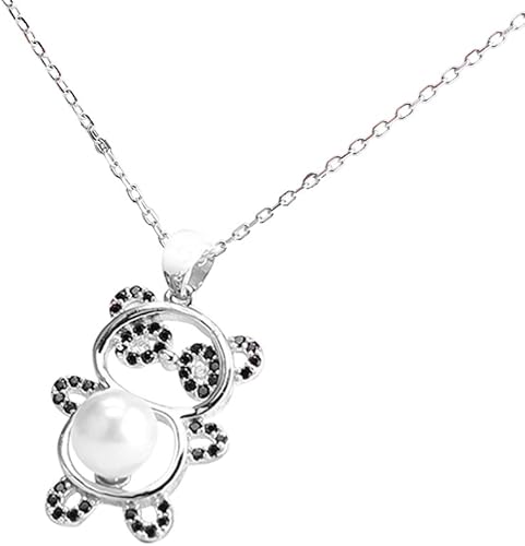 Amazon パンダ ネックレス 女子 可愛い デザイン シルバー 925 小動物 アレルギーフリー プリキュア 誕生日 プレゼント 女性 普段使い アクセサリー ジュエリー ジュエリー 通販