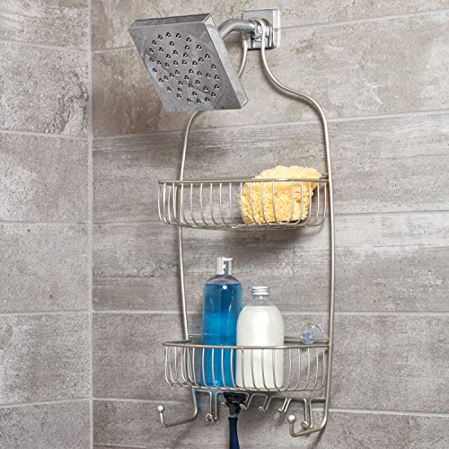 iDesign Raphael ExtraLong Metal Hanging Shower Caddy for Shampoo