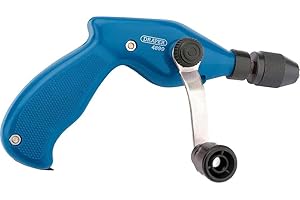Draper 13841 Chuck Pistol Grip Hand Drill, 8mm, Black