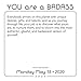 You Are a Badass 2020 Day-to-Day Calendar