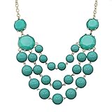 Africanbeads Women's Turquoise Beads Necklace, Statement Jewelry, Chunky Necklace, Bubble Necklace