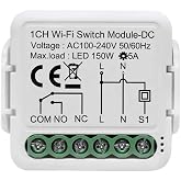 MHCOZY Tuya Smart Life app Dry Contact WiFi Relay Switch Module,AC 100-240V,Compatible with Alexa Google Home