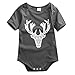 Baby Boys Girls Short Sleeve Cotton Elk/Rabbit Head Bodysuit