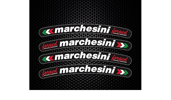 KIT MOTO 4pz PEGATINAS LLANTAS MARCHESINI FORGED PEGATINAS ...