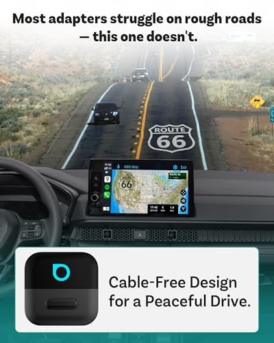 OTTOCAST Mini Pico Wireless CarPlay Adapter, No More Cables, Dual Phone Memory, One-Button Switch, Wi-Fi 6 & Bluetooth 5.4