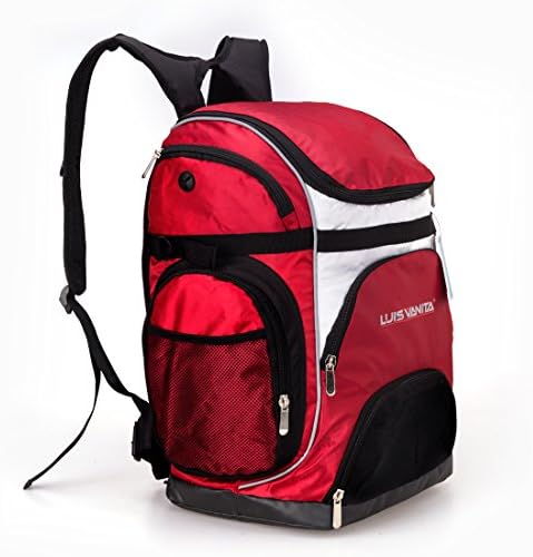 Large Capacity Portable Outdoor &amp; Backpack Swimming Mesh Sports Bag by Luisvanita (Red)