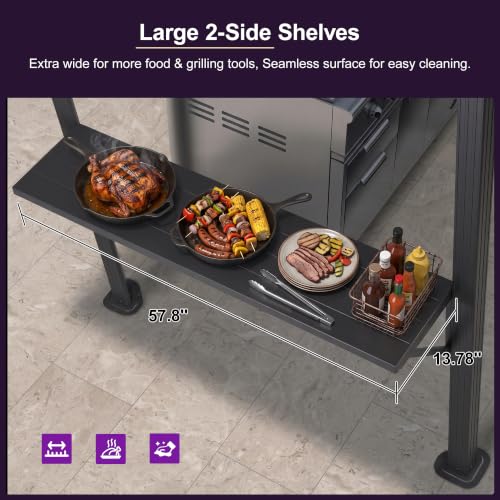 PURPLE LEAF 6x8 Hardtop Grill Gazebo Review: Double-Tier Aluminum Shelter image 26