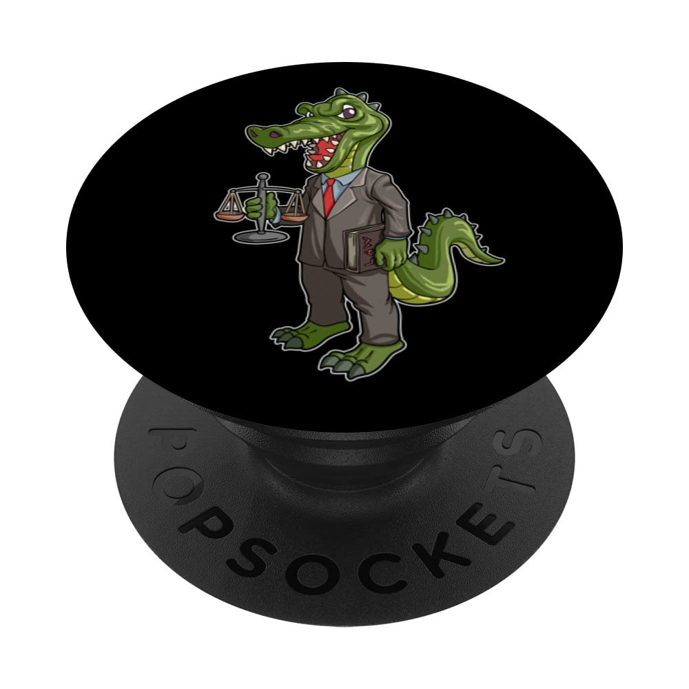 Funny Litigator and Funny Alligator for Attorney and Lawyer PopSockets Swappable PopGrip
