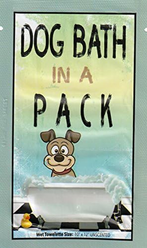 Dog Bath in A Pack - Largest Bath and Grooming Dog Wipes - Individual PacksNew Perfect for Travel or When on The GO