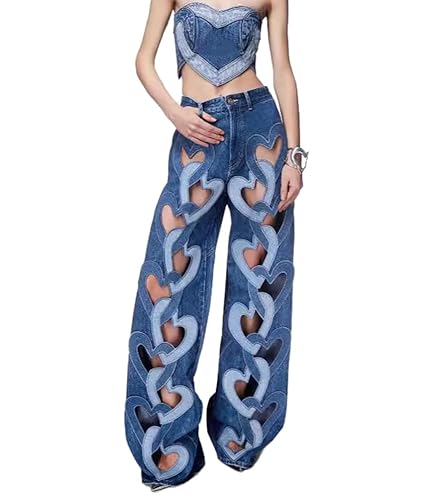 パンツ PRANK PROJECT Heart Bijou Denim Pants PRANK PROJECT】Heart Bijou Denim Pants
