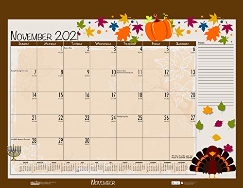 House of Doolittle 2021 Monthly Seasonal Desk Pad Calendar, 18.5 x 13
