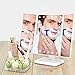 24 LED lighted Makeup Mirror with Upgraded Touch Screen, 1x/2x/3x Magnification Trifold Vanity Mirror, USB Charging 180°Free Rotation Table Countertop Cosmetic Mirror