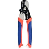 iCrimp 2 in 1 Wire Stripper AWG 8-14 &amp; Cable Cutter AWG 4-14 | 6.5" compact hand tool, safety lock, for home electrical and automotive wiring repairs