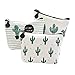 August Dream Canvas Student Pencil Case Box Pen Pouch Coin Purse Pouches Cosmetic Makeup Bag Cactus Pastoral Bandage Set of 6