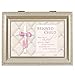Cottage Garden Beloved Child Champagne Silver Rope Trim Music Box Plays Jesus Loves Me