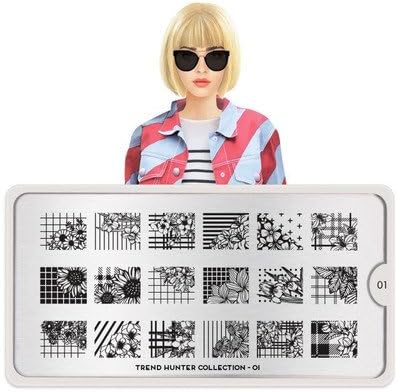 Amazon Trend Hunter トレンドハンター 01 スタンプネイル用イメージプレート スタンピングセルフネイル Moyou London ネイルスタンパー ステンシル 通販