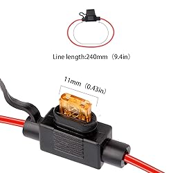 HUIQIAODS 2 Pack Mini Blade Fuse Holder 18 Gauge